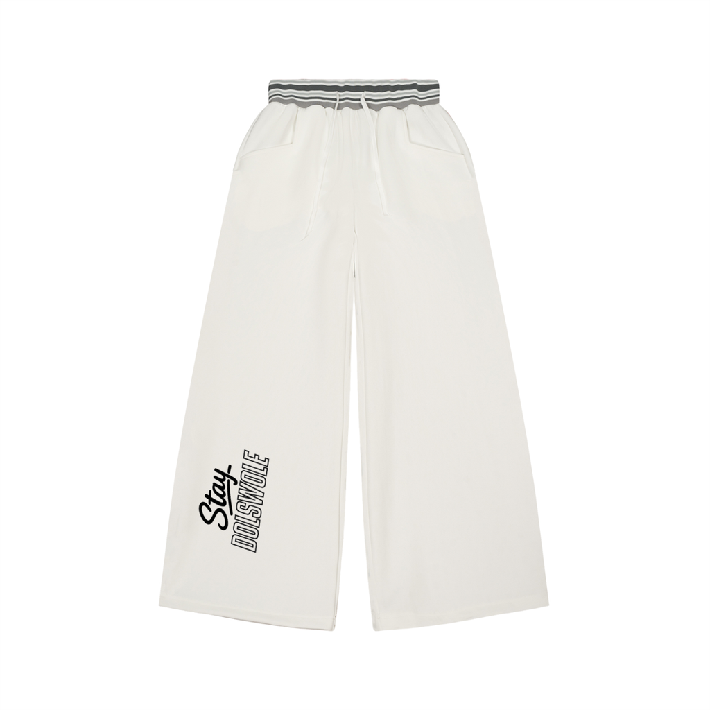 Striped Waist Wide Leg Pants