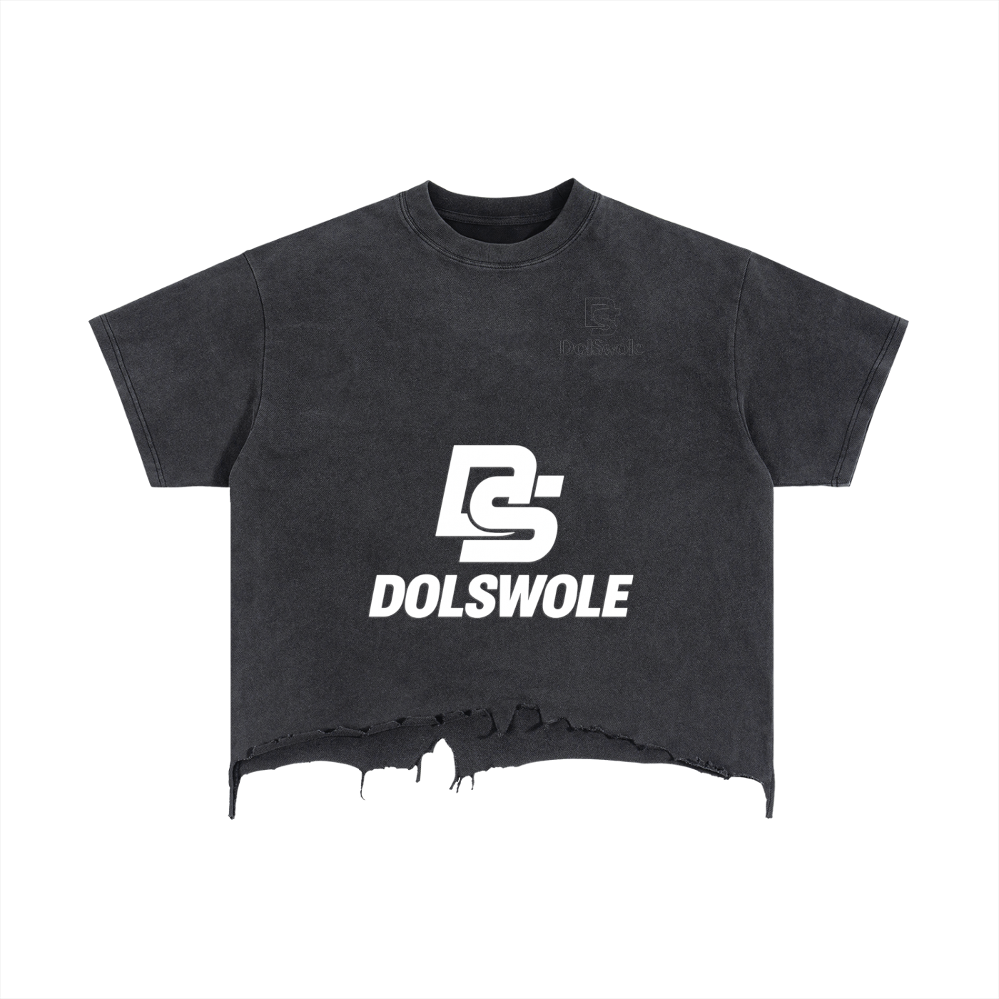 Vintage Wash Boxy Distressed Hem T-Shirt