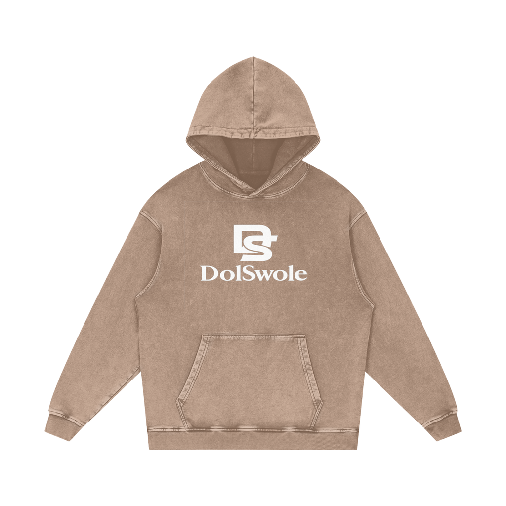 Snow Washed Loose Cotton Hoodie