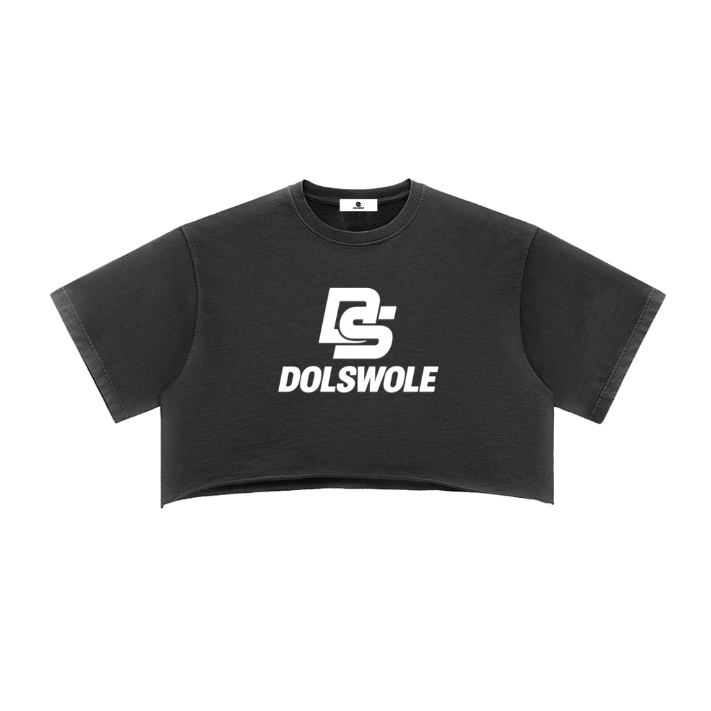 Snow Washed Raw Edge Crop Top