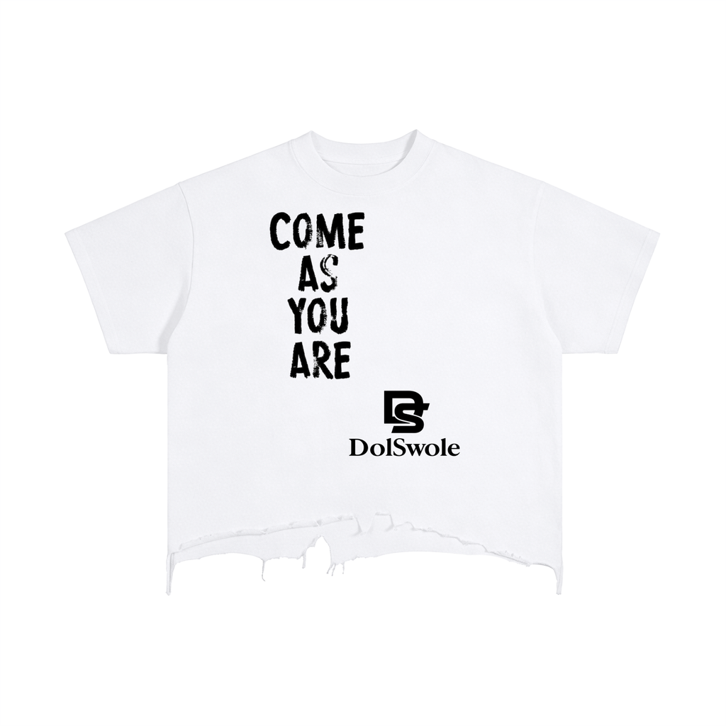 Vintage Wash Boxy Distressed Hem T-Shirt