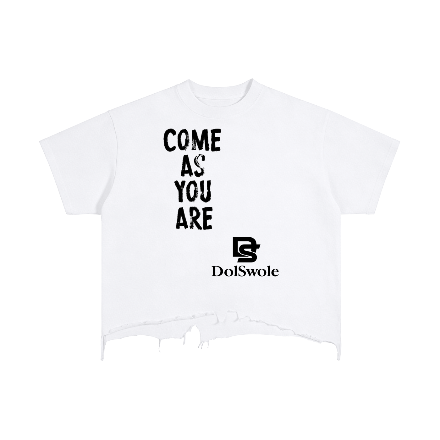 Vintage Wash Boxy Distressed Hem T-Shirt