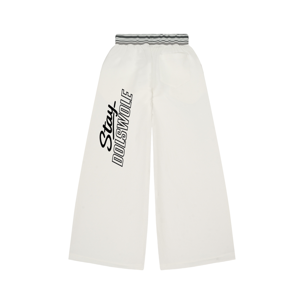 Striped Waist Wide Leg Pants