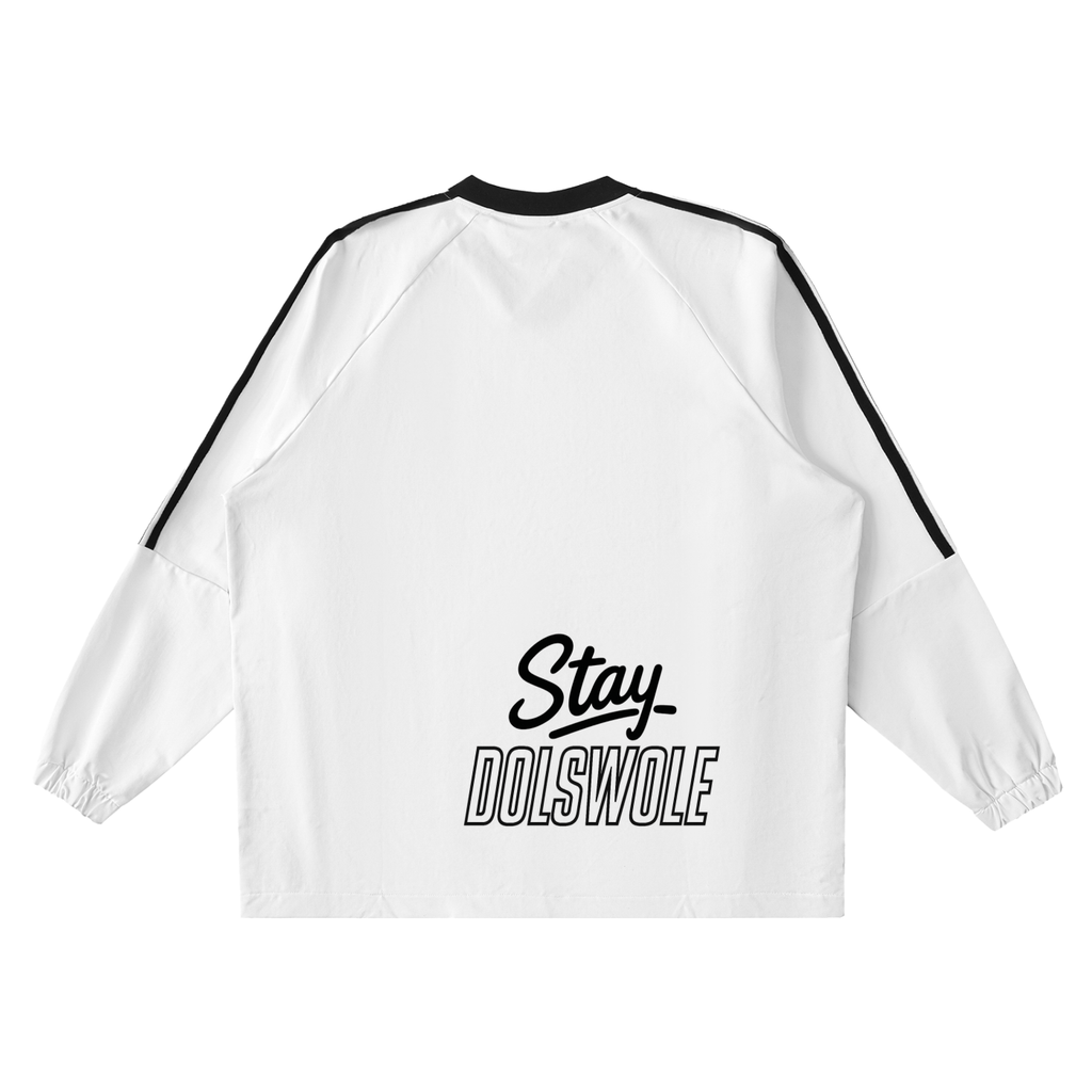 Color-Block V-Neck Long-Sleeve T-Shirt