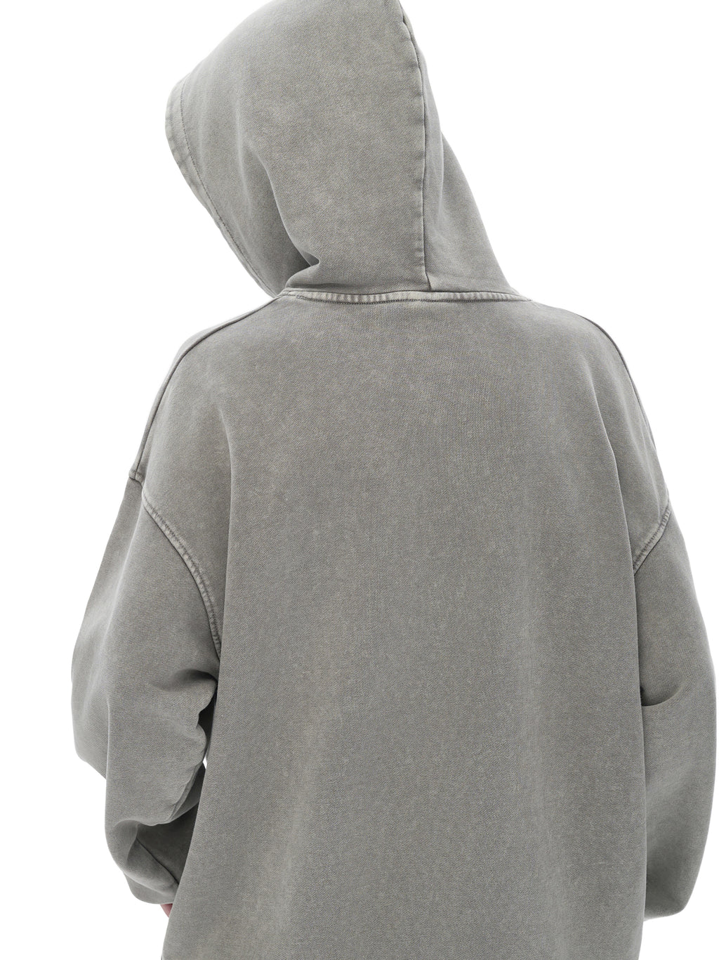 Snow Washed Loose Cotton Hoodie