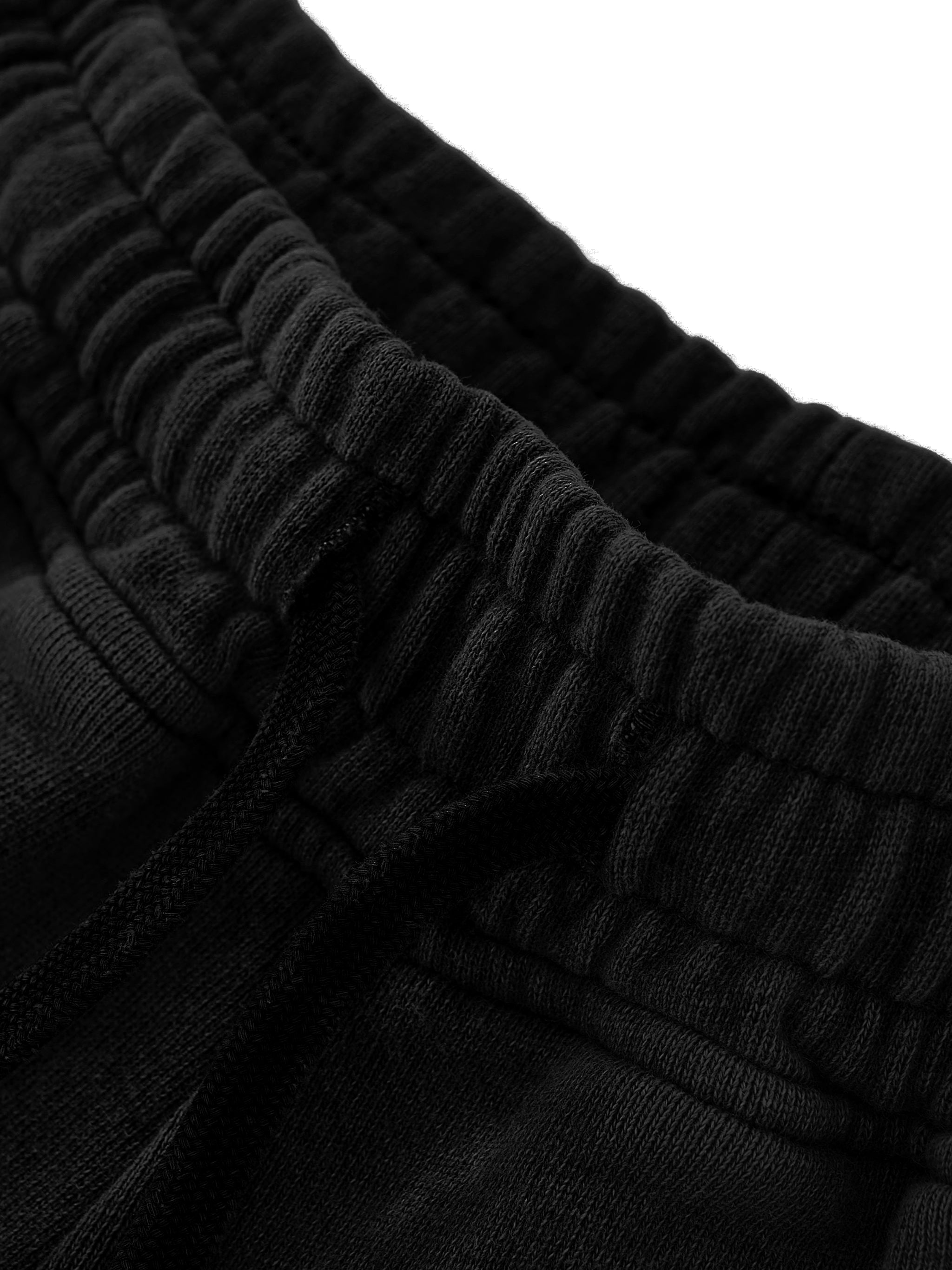 Snow Washed Raw Edge Drawstring Shorts