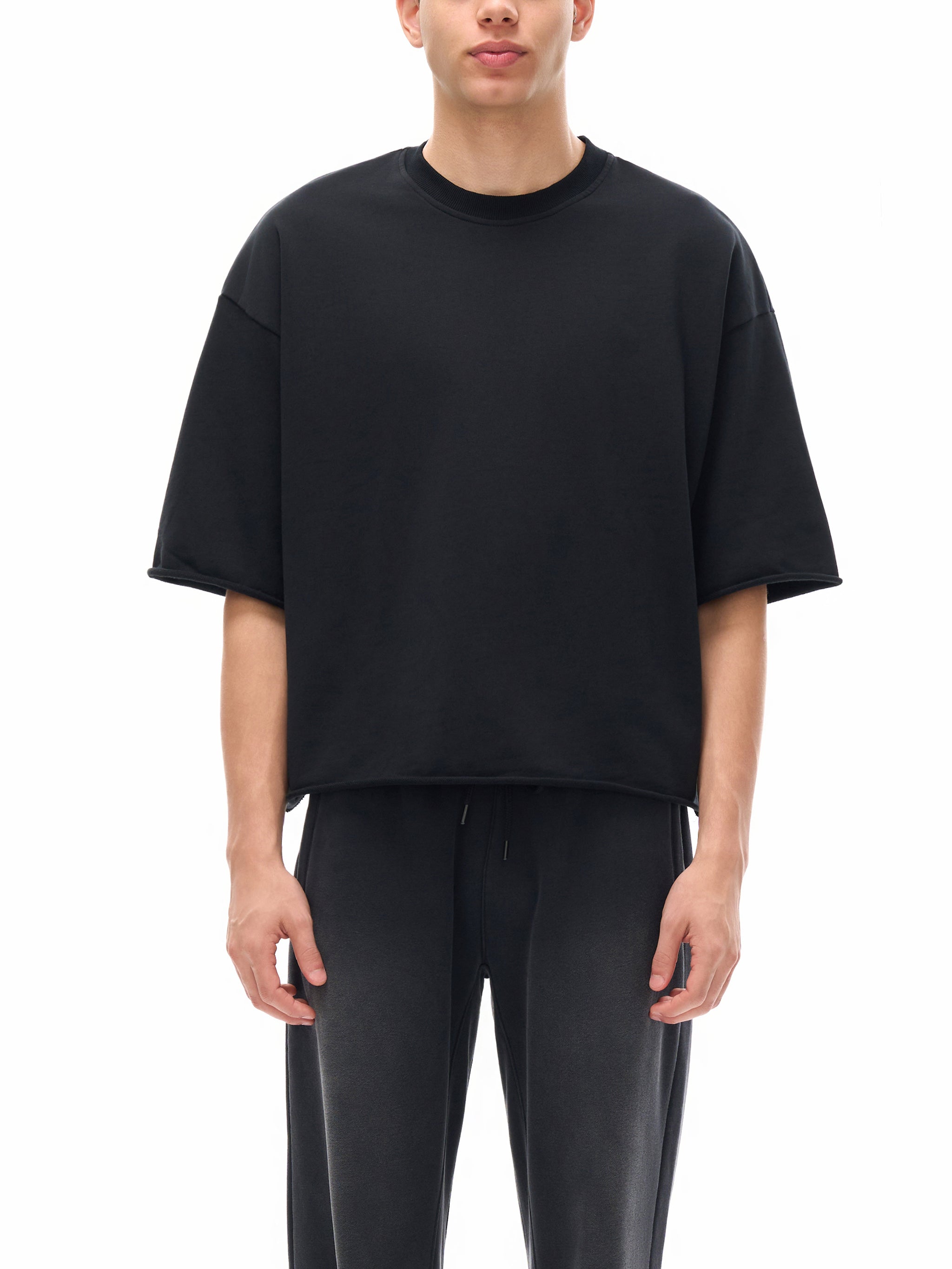 French Terry Raw Edge T-Shirt